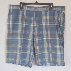 Nike Golf Fit Dry Men's flat front plaid shorts Size 40 EUC preppy athletic